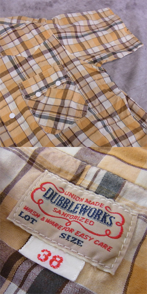 実際に弊社で買取させて頂いたDUBBLE WORKS/ダブルワークス 半袖チェックシャツ・長袖Tシャツ等5点SETの画像 6枚目