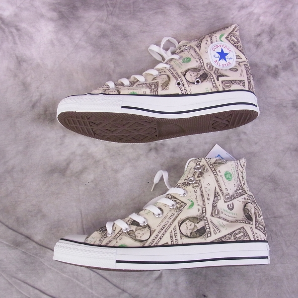 未使用】CONVERSE/コンバース オールスター ドル札柄 ハイカット CREAM/9の買取実績 - ブランド買取専門店リアクロ