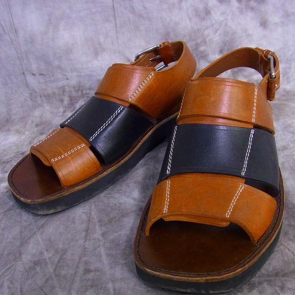 実際に弊社で買取させて頂いたMARNI/マルニ サンダル バイカラー レザー トゥストラップ