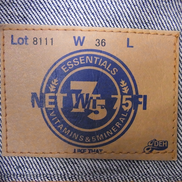 実際に弊社で買取させて頂いたGOODENOUGH/グッドイナフ デニムジャケット ｗ：36 lot:8111の画像 2枚目