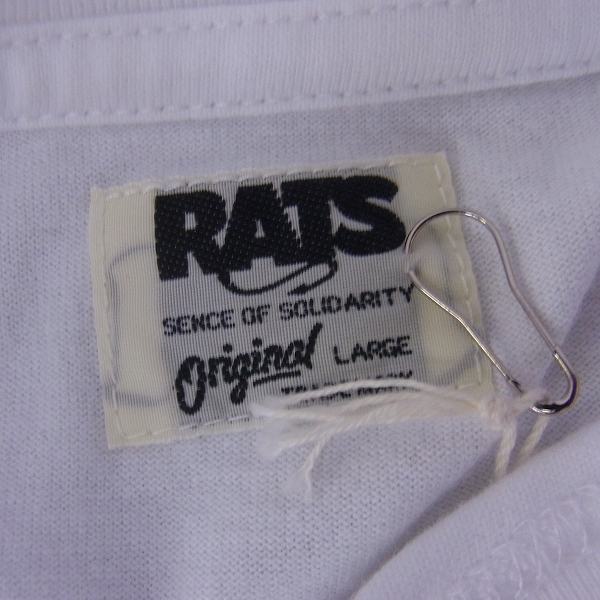 実際に弊社で買取させて頂いたRATS/ラッツ 16SS プリントTee/Tシャツ ホワイト×ブラック/L 16'RT-0404の画像 2枚目