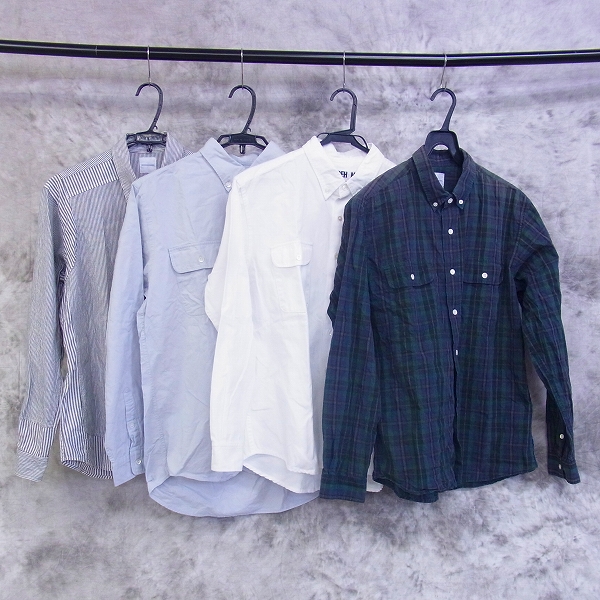 実際に弊社で買取させて頂いたGOODENOUGH/グッドイナフ ストライプ/チェック/無地 シャツ サイズ：M ４点セット