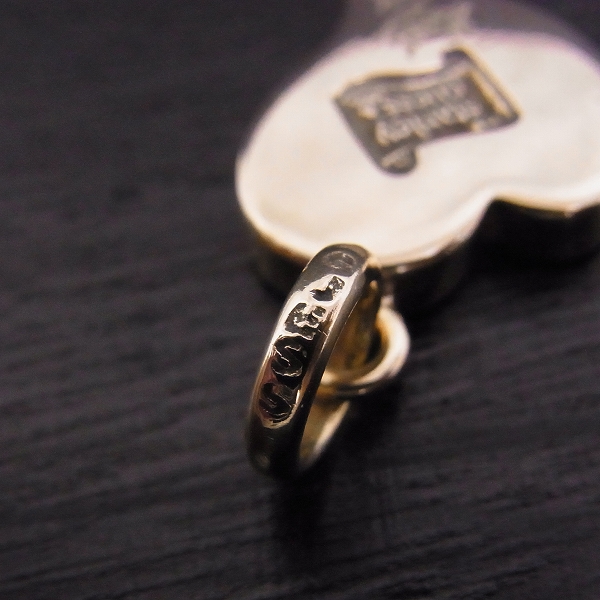 実際に弊社で買取させて頂いたSTANLEY GUESS/スタンリーゲス 14K ロップサイド ハートウッドインレイド ペンダントの画像 5枚目