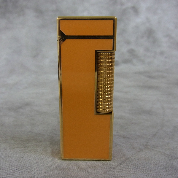 実際に弊社で買取させて頂いたdunhill/ダンヒル ローラーガスライター オレンジ×ゴールドの画像 1枚目