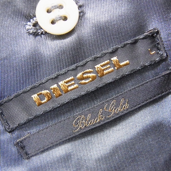 実際に弊社で買取させて頂いたDIESEL BLACK GOLD/ディーゼル ブラックゴールド ラムレザーライダースジャケット/Lの画像 2枚目