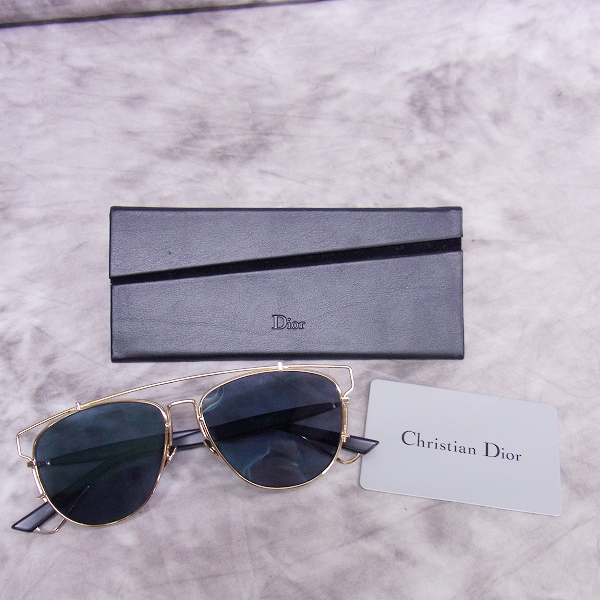 実際に弊社で買取させて頂いたChristian Dior/クリスチャン ディオール TECHNOLOGIC サングラス gold black/blue mirror/RHL2Aの画像 8枚目