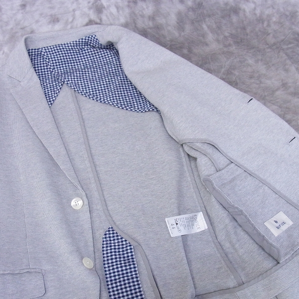 実際に弊社で買取させて頂いたEDIFICE/エディフィス　2Bテーラードジャケット/サマージャケット 裏地ギンガムチェック/44の画像 4枚目