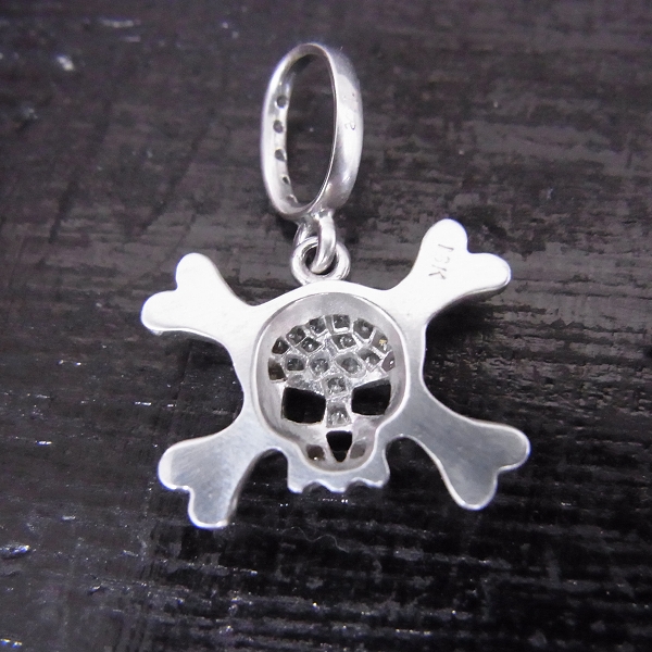 実際に弊社で買取させて頂いたLoree Rodkin/ローリーロドキン スカルチャーム パヴェダイヤ/18KWGの画像 2枚目