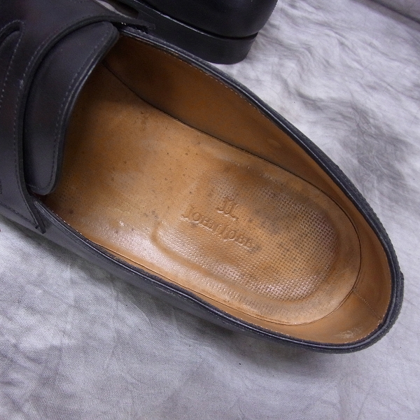 実際に弊社で買取させて頂いたJOHN LOBB/ジョンロブ LOPEZ/ロペス コインローファー レザーシューズ/8Eの画像 4枚目