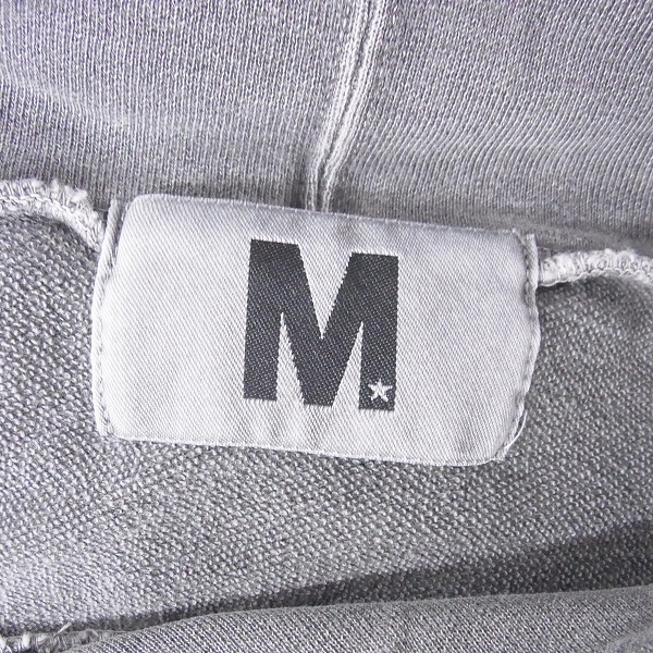 実際に弊社で買取させて頂いたM/エム ピグメント加工 プルオーバーパーカー Lの画像 2枚目