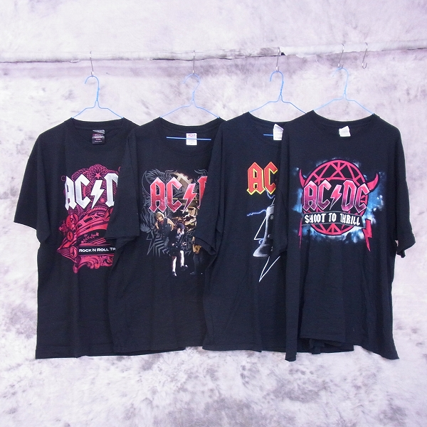 実際に弊社で買取させて頂いたAC/DC BLACK ICE ヨーロッパツアー 2009他 バンドTシャツ 4点セット