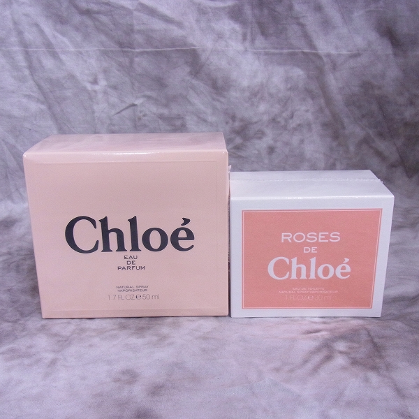 実際に弊社で買取させて頂いた【未開封】Chloe クロエ オードパルファム EDP 50ml ／　ローズ ド クロエ オードトワレ30ml 2点セット