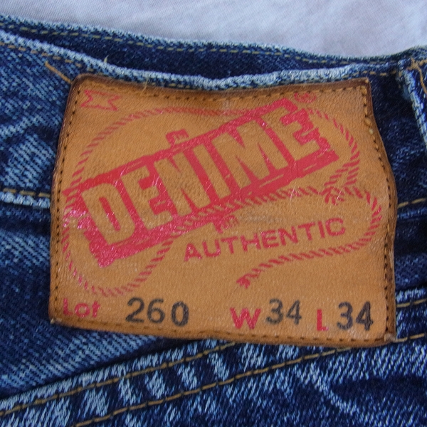 実際に弊社で買取させて頂いたDENIME/ドゥニーム ストレート デニムパンツ Lot 260/W34L34の画像 7枚目