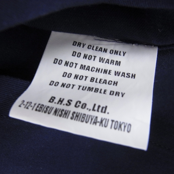 実際に弊社で買取させて頂いたRATS/ラッツ 16SS RAYON DISCHARGE PRONT レーヨンシャツ L/S SHIRT 紺/Lの画像 4枚目