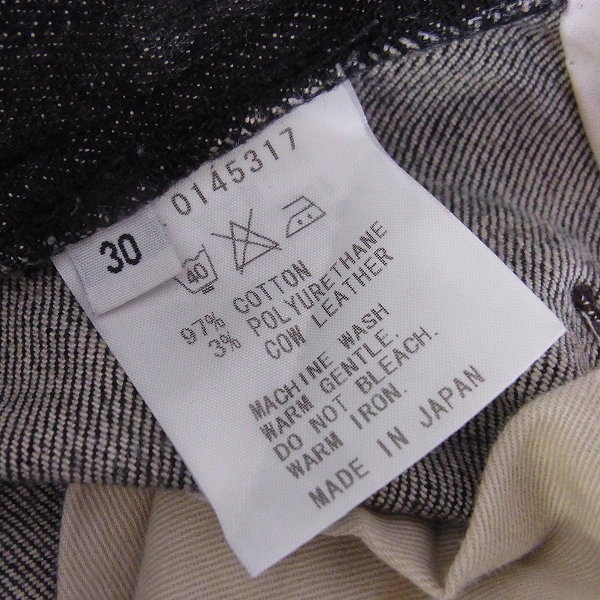 実際に弊社で買取させて頂いたFACTOTUM/ファクトタム ブラックデニムパンツ 30の画像 3枚目