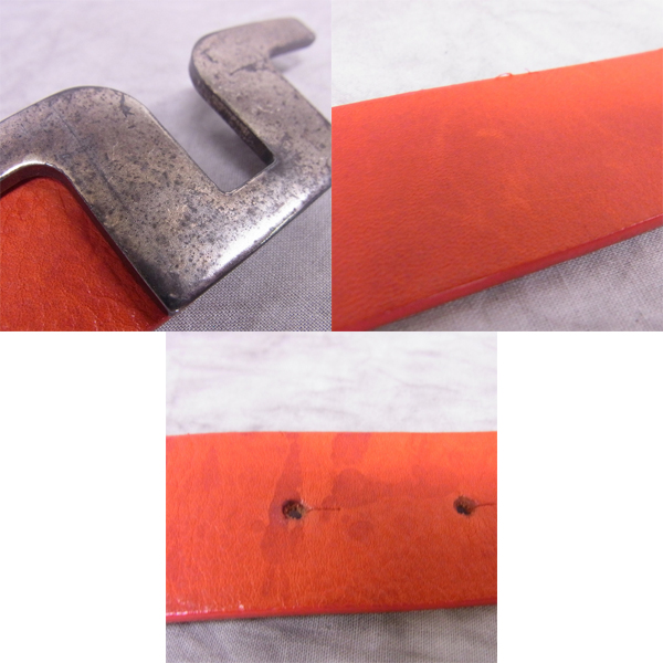 実際に弊社で買取させて頂いたJ.LINDEBERG/Jリンドバーグ ゴルフ ロゴバックルレザーベルト レッド系の画像 6枚目