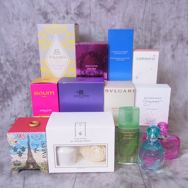 実際に弊社で買取させて頂いたブルガリ/バーバリー/スルタン/サムライウーマン他 香水/キャンドル/芳香等 13点セット