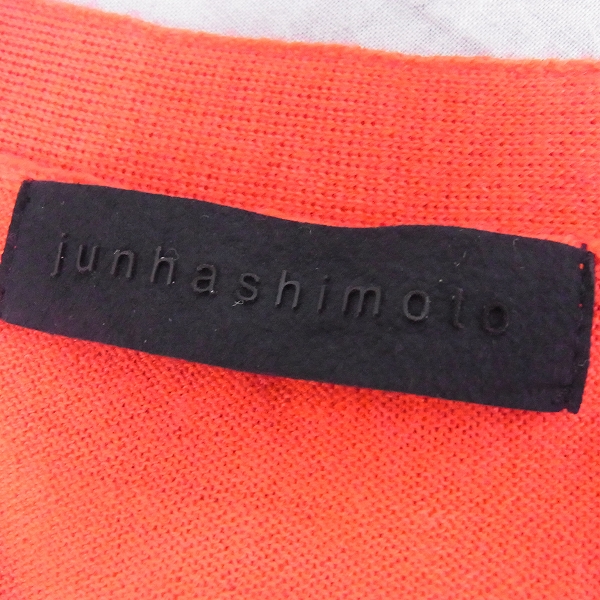 実際に弊社で買取させて頂いたjunhashimoto/ジュンハシモト サイドリブカーディガン ネオンレッド KNT1002 WOL01/4の画像 2枚目