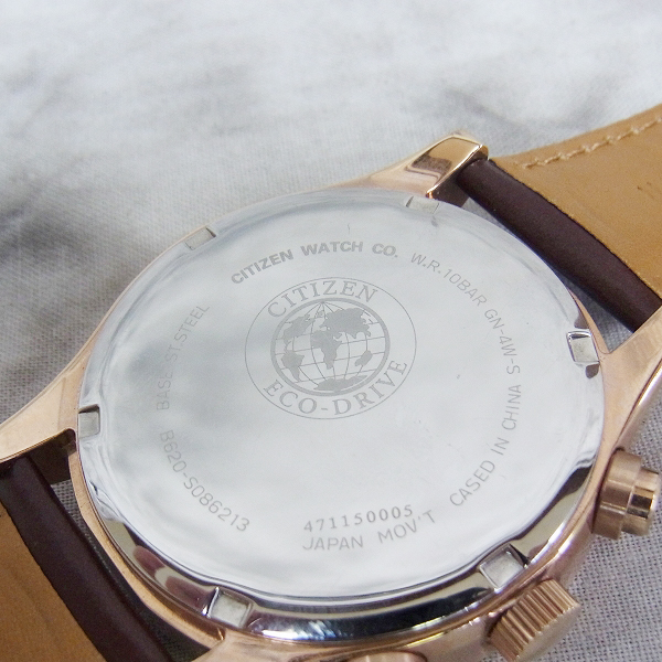 実際に弊社で買取させて頂いたCITIZEN/シチズン エコドライブ ミリタリーモデル クロノ腕時計/CA4003-02Xの画像 3枚目