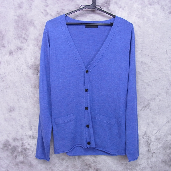 実際に弊社で買取させて頂いたjunhashimoto/ジュンハシモト サイドリブカーディガン ロイヤルブルー KNT1002 WOL01/4