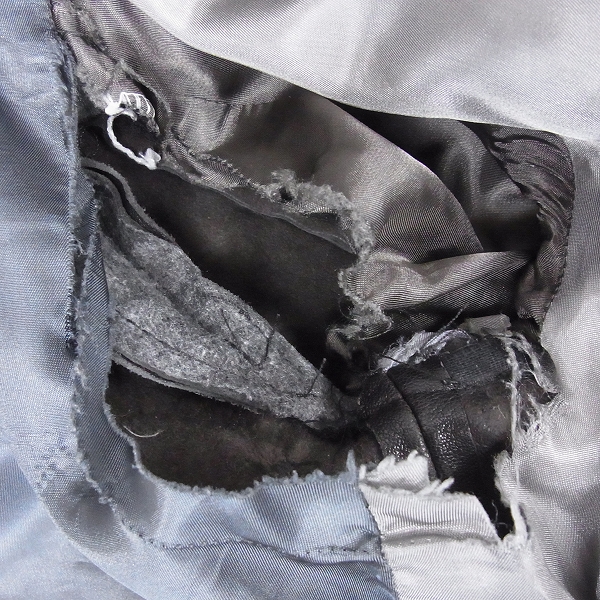 実際に弊社で買取させて頂いたDIESEL BLACK GOLD/ディーゼル ブラックゴールド ラムレザーライダースジャケット/Lの画像 5枚目