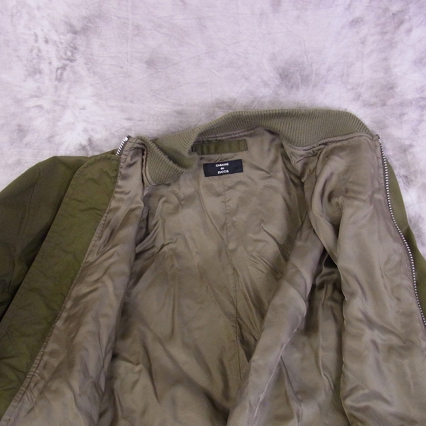 実際に弊社で買取させて頂いたCABANE de zucca/カバンドズッカ MA-1 ジャケット Mの画像 5枚目