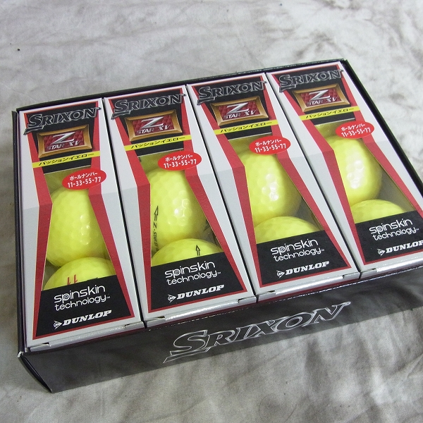 実際に弊社で買取させて頂いたDunlop/ダンロップ SRIXON/スリクソン Z STAR XV spinskin (1ダース) パッションイエローの画像 1枚目