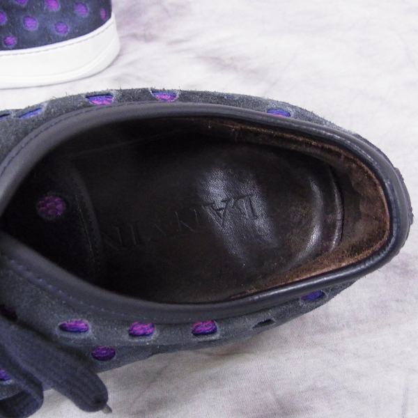 実際に弊社で買取させて頂いたLANVIN/ランバン ドット/メッシュ ローカット スニーカー 8の画像 4枚目