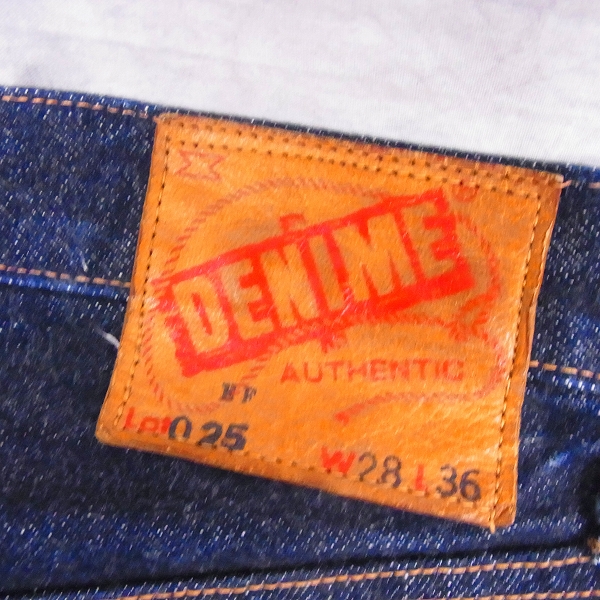 実際に弊社で買取させて頂いたDENIME/ドゥニーム 赤耳 デニム パンツ /025/W28/L36の画像 2枚目