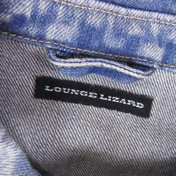 実際に弊社で買取させて頂いたLOUNGE LIZARD/ラウンジリザード デニムジャケット 5277/3の画像 2枚目