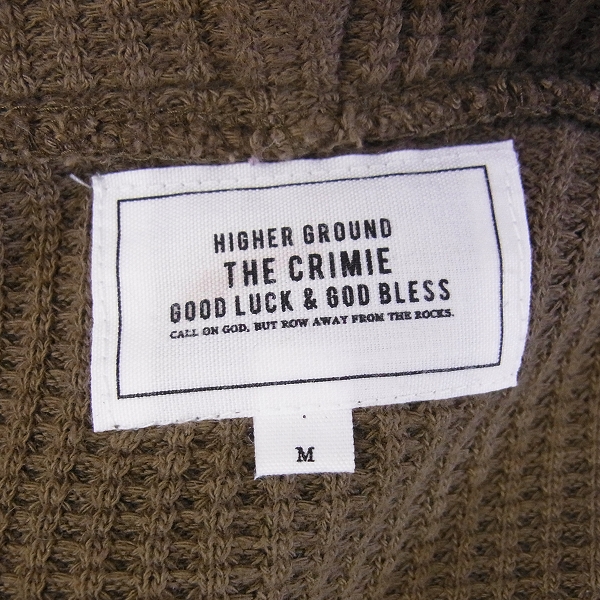 実際に弊社で買取させて頂いたTHE CRIMIE/クライミー ジップアップパーカー カーキ系 Mの画像 2枚目