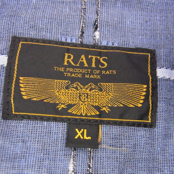 実際に弊社で買取させて頂いたRATS/ラッツ 16SS PIN CHECK L/S SHIRT チェックシャツ RS-0406/XLの画像 2枚目