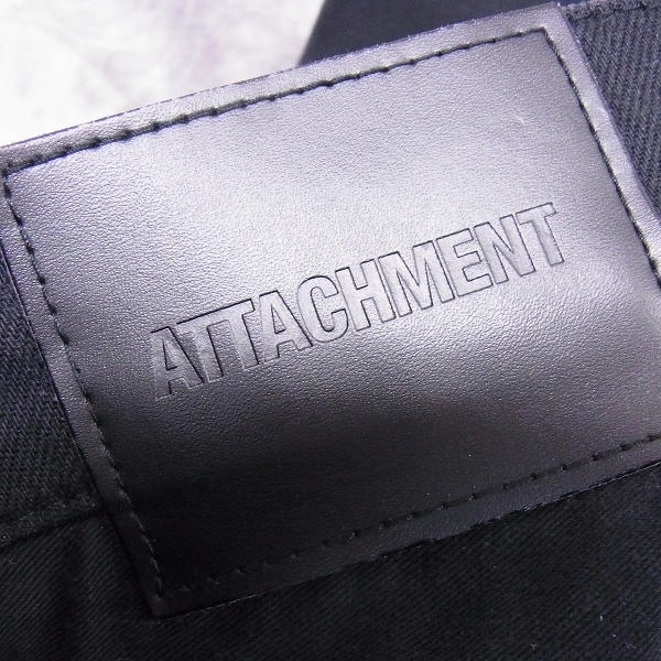 実際に弊社で買取させて頂いたATTACHMENT/アタッチメント 13.5ozムラ糸ストレッチデニム スーパースリム 製品染め ブラック/3の画像 2枚目