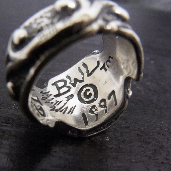 実際に弊社で買取させて頂いた【ギャラ付】BWL×DEAL DESIGN/ビルウォールレザー×ディールデザイン ゴシッククロスリング 19号の画像 4枚目