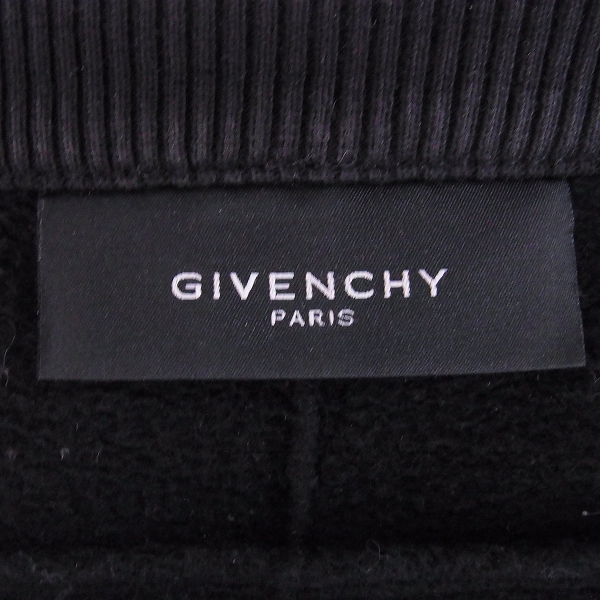実際に弊社で買取させて頂いたGIVENCHY/ジバンシィ 14AW スウェットシャツ レザースリーブ サイドジップ/Sの画像 2枚目