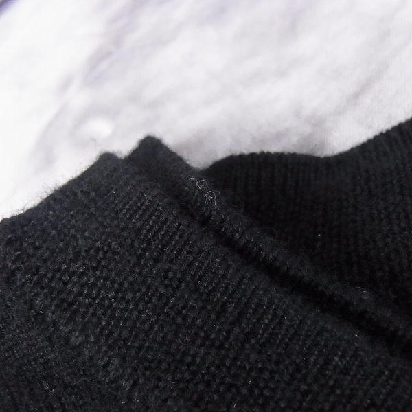 実際に弊社で買取させて頂いたjunhashimoto/ジュンハシモト 2PLY NECK V NECK/Vネックニットカットソー ブラック KNT1011 WOL01/5の画像 4枚目
