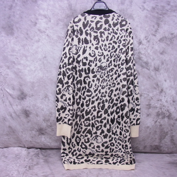 実際に弊社で買取させて頂いたRoen/ロエン HIROMU TAKAHARA/ヒロムタカハラ 16AW LEOPARD LONG KNIT C/D -50WHITE-/カーディガン/Lの画像 1枚目