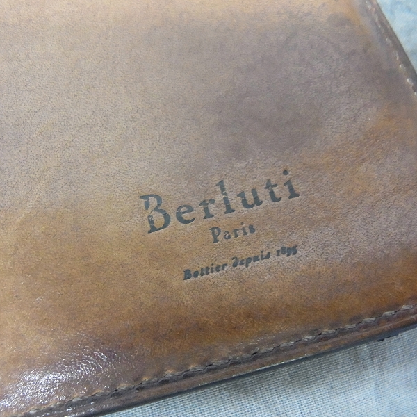 実際に弊社で買取させて頂いたBerluti/ベルルッティ EBENE 二つ折り長財布/ウォレットの画像 6枚目