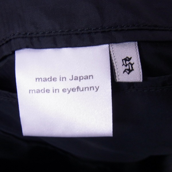 実際に弊社で買取させて頂いたEYEFUNNY/アイファニー　1Bピークド テーラードジャケット グレー/Sの画像 4枚目