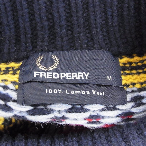 実際に弊社で買取させて頂いたFRED PERRY/フレッドペリー クルーネックセーター/Mの画像 2枚目