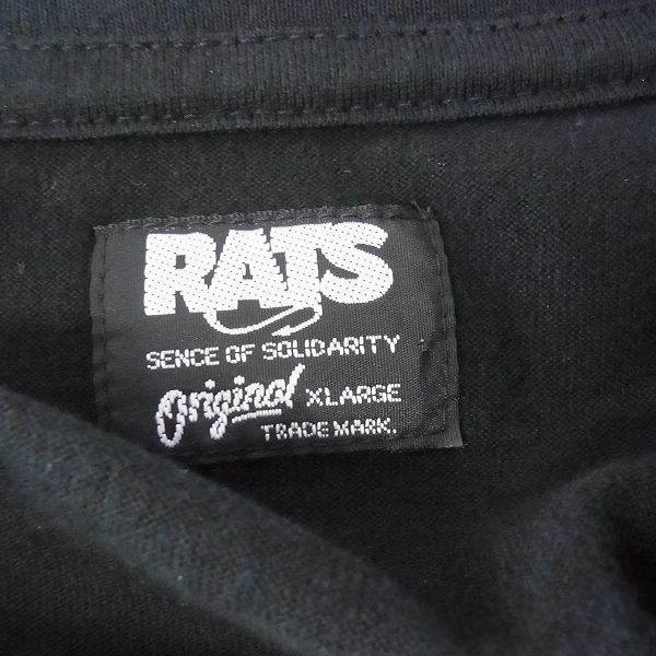 実際に弊社で買取させて頂いたRATS/ラッツ 16SS プリントポケットTee/ノースリーブ ブラック/XL 16'RTC-0503の画像 2枚目