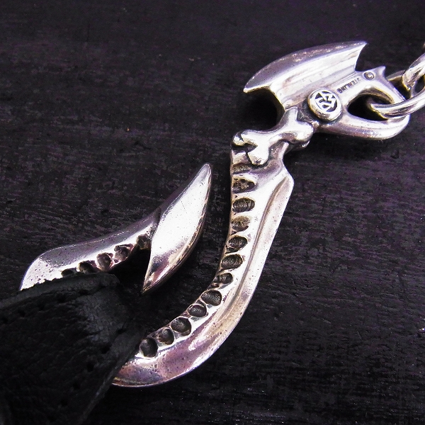 実際に弊社で買取させて頂いたTRAVIS WALKER/トラヴィスワーカー 2スカル&クロスリングウォレットチェーンの画像 2枚目