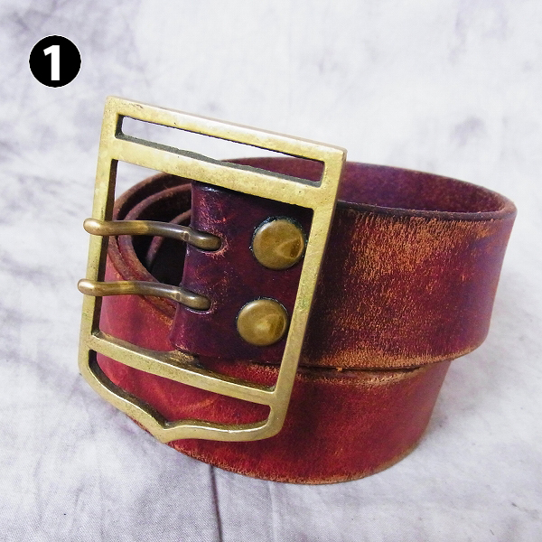 実際に弊社で買取させて頂いたEYEFUNNY/アイファニー  レザーベルト スタッズ1ダイヤ　2点セットの画像 1枚目