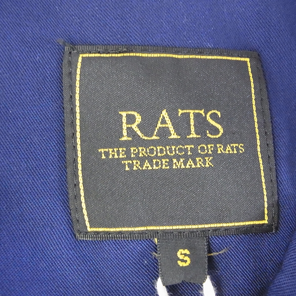 実際に弊社で買取させて頂いたRATS/ラッツ 16SS RAYON DISCHARGE PRONT レーヨンシャツ L/S SHIRT 紺/Sの画像 2枚目