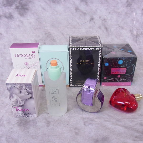 実際に弊社で買取させて頂いたBVLGARI/ブルガリ マークジェイコブス/サムライウーマン等 香水 レディース 8点セット
