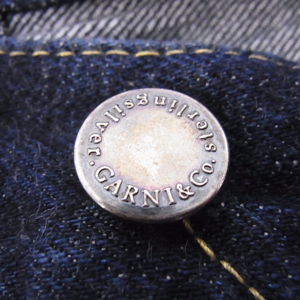 実際に弊社で買取させて頂いたGARNI/ガルニ ストレートデニムパンツ シルバーボタン GW10008/Sの画像 6枚目