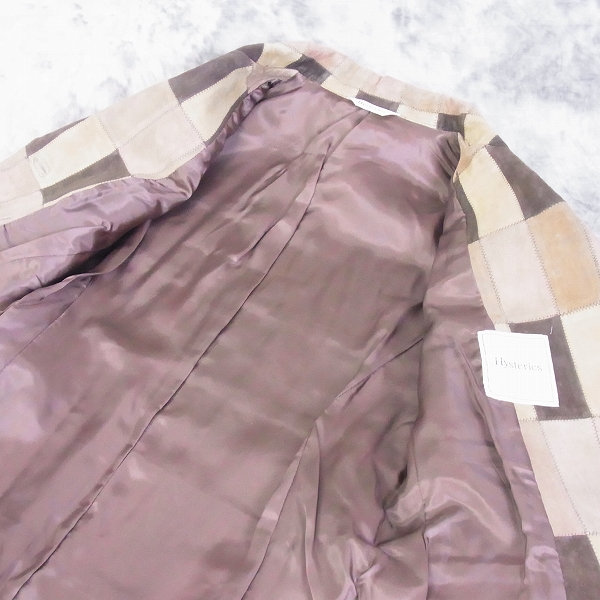 実際に弊社で買取させて頂いたHysterics/ヒステリックス ゴートレザー パッチワーク 3Bジャケット Fの画像 2枚目