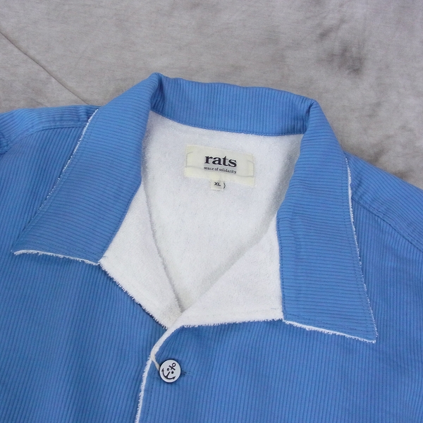 実際に弊社で買取させて頂いたRATS/ラッツ BEACH PILE S/S SHIRT ビーチパイルシャツ/XLの画像 5枚目