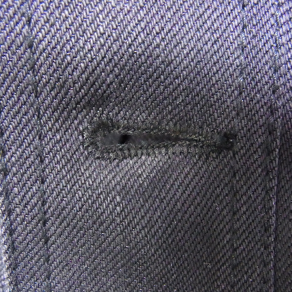 実際に弊社で買取させて頂いたLITHIUM HOMME/リチウムオム ブラックデニムジャケット 44の画像 6枚目