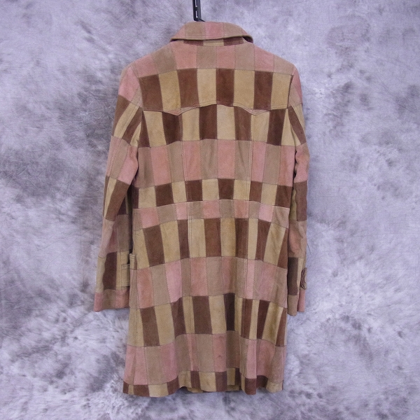 実際に弊社で買取させて頂いたHysterics/ヒステリックス ゴートレザー パッチワーク コート Fの画像 1枚目